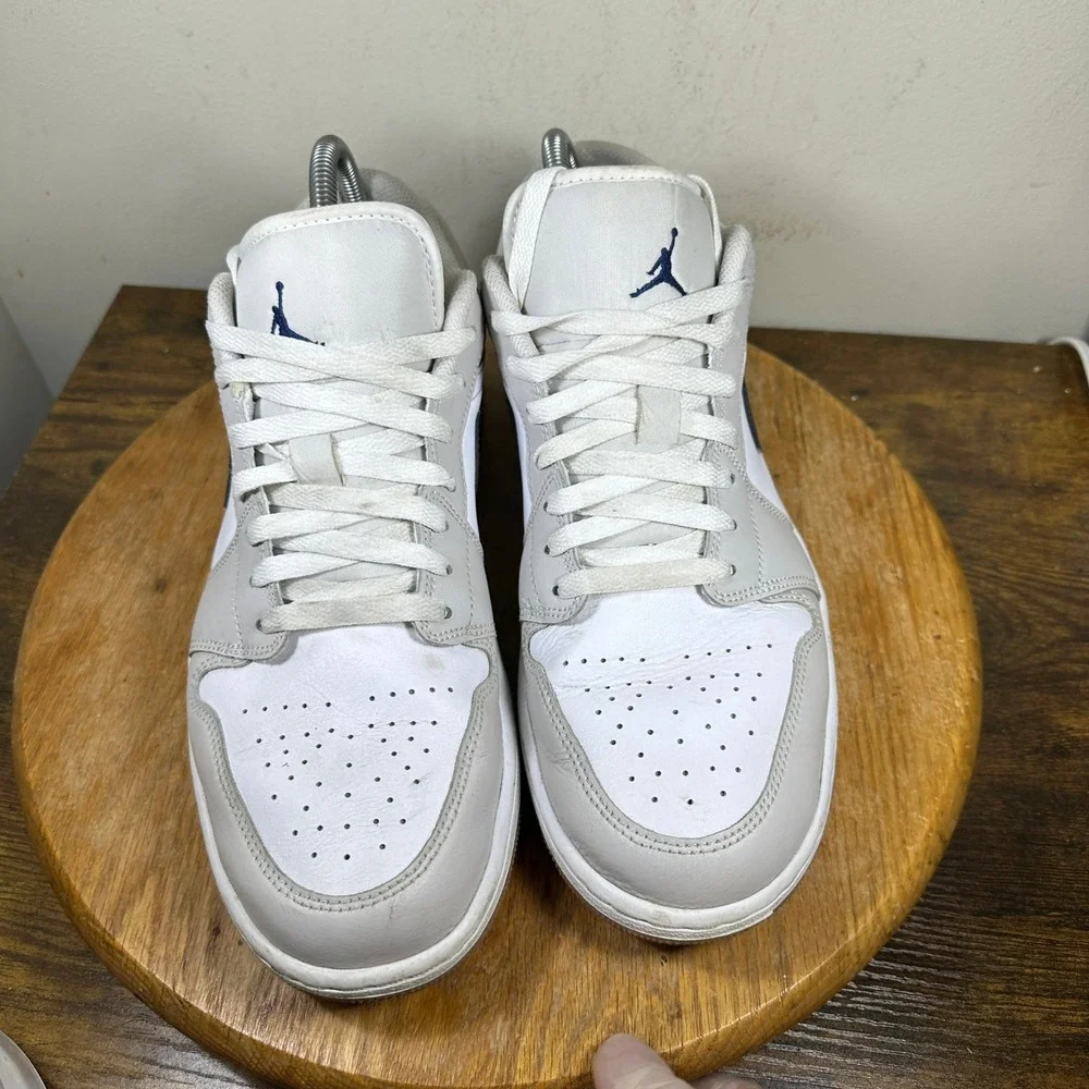 Nike Air Jordan 1 Georgetown White Midnight Navy Gum 553558-146 Mens Size 11.5